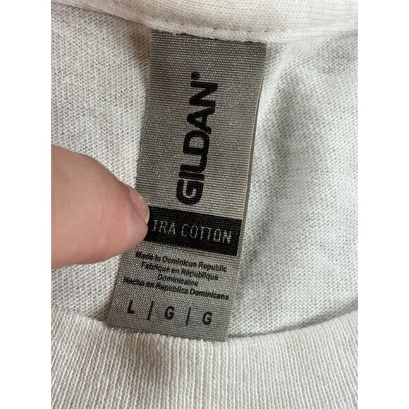 Smirnoff "Vodka For The People" White T-Shirt  Size L  Gildan Ultra Cotton - Picture 4 of 8